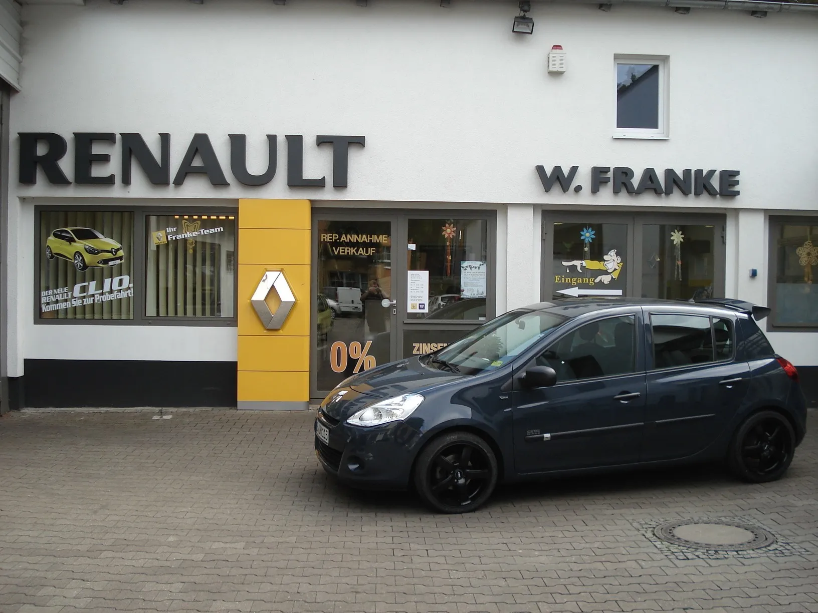 Clio3 205/40R17, RS Flügel, Federn